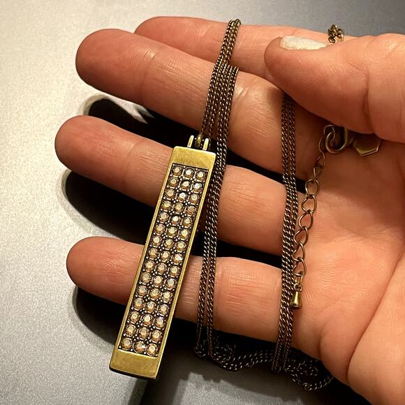 Touchstone Crystal Swarovski Rectangle Pendant - Picture 6 of 7